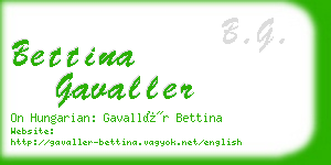 bettina gavaller business card